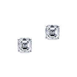 Asscher Cut Studs – 10 CTW