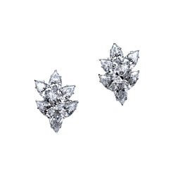 Pear Cluster Earrings – 14 CTW