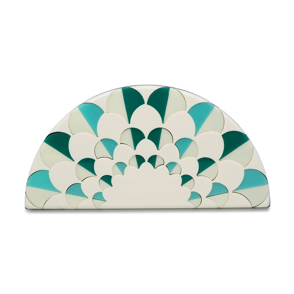 Gloria Semicircle Minaudiere Clutch - Green