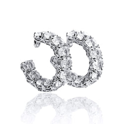Oval Cut Inside/Out Hoop Earrings – 11 CTW