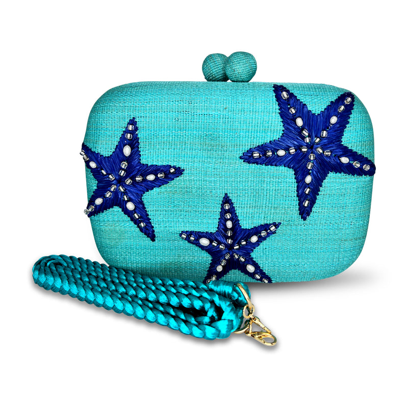 Starfish Clutch - Turquoise