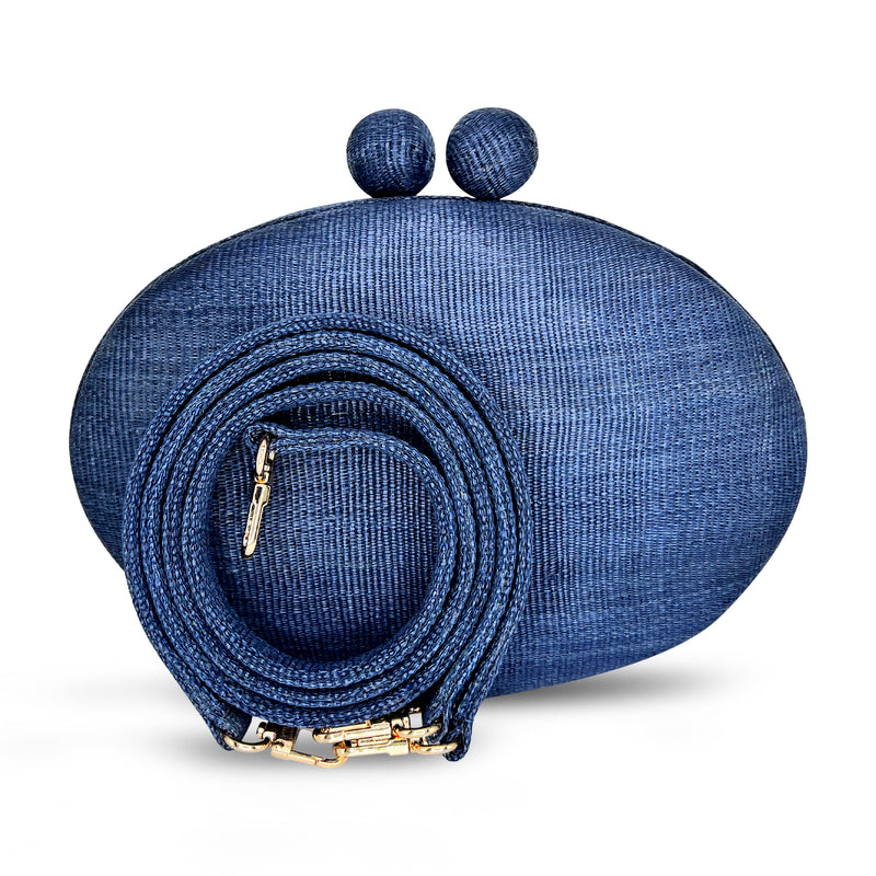 OIivia Clutch - Royal Blue - Tinalak Closure