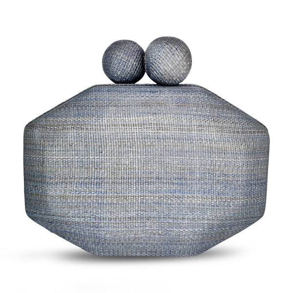 Jasmine Tinalak Clutch - Sky Blue with XL Tinalak Closure