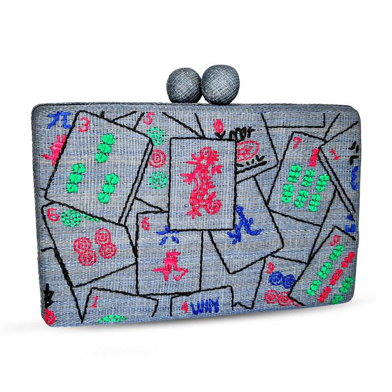 Mah Jongg Clutch - Sky Blue