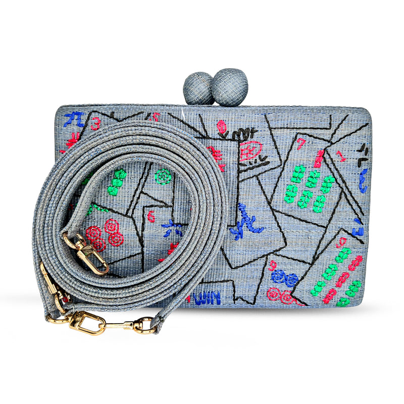 Mah Jongg Clutch - Sky Blue