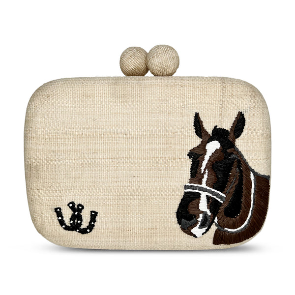 Equestrian Clutch - Cream