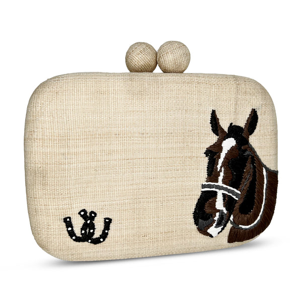Equestrian Clutch - Cream
