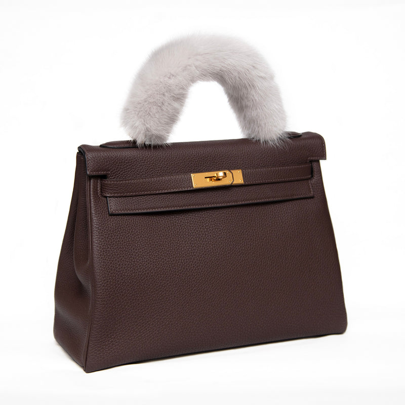 Mink Cuffs / Purse Handles - Smoky Grey